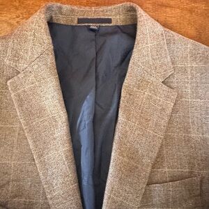 Jos. A. Bank 1905 brrr comfort Men's Blazer, Linen-wool Tweed Windowpane Plaid